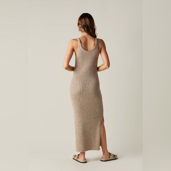 NWT Closed Moulin Knit Midi Tan Dress Strap Nutmeg Size S - Picture 3 of 10